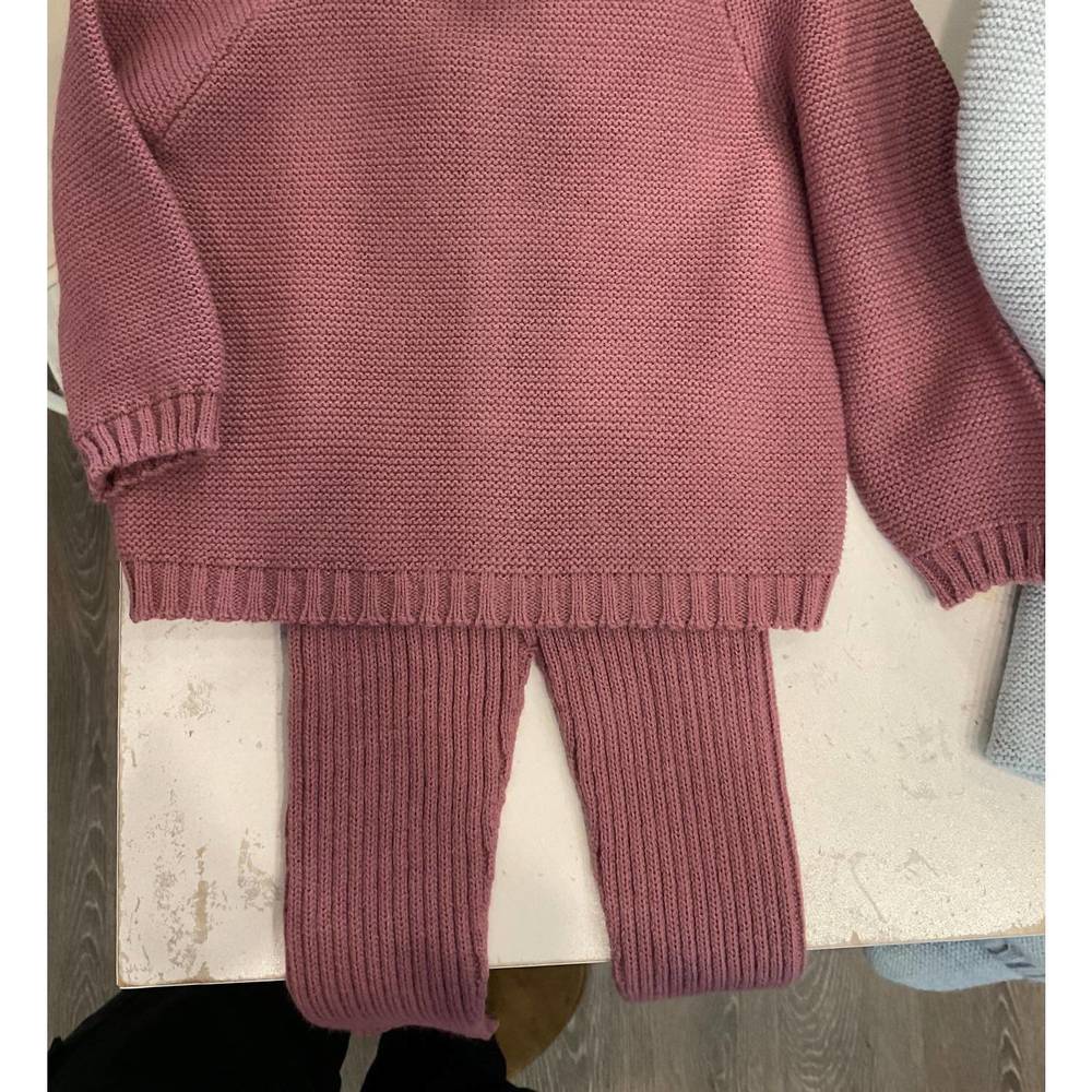 NEW MARTIN ARANDA girl's knit button up set in pink